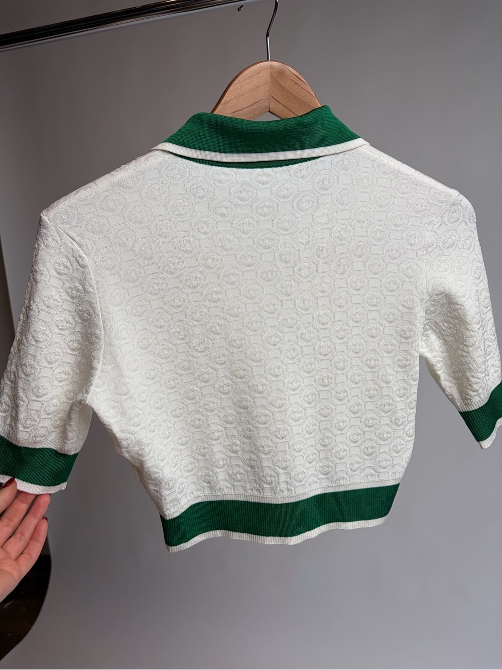 Casablanca Cropped 3D Monogram Polo - Picture 4 of 8